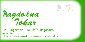 magdolna tokar business card